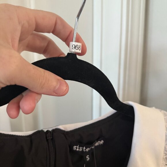 NEW Sister Jane Aquarius Scoop Neck Mini Dress Size Small Color Black White - Picture 4 of 9